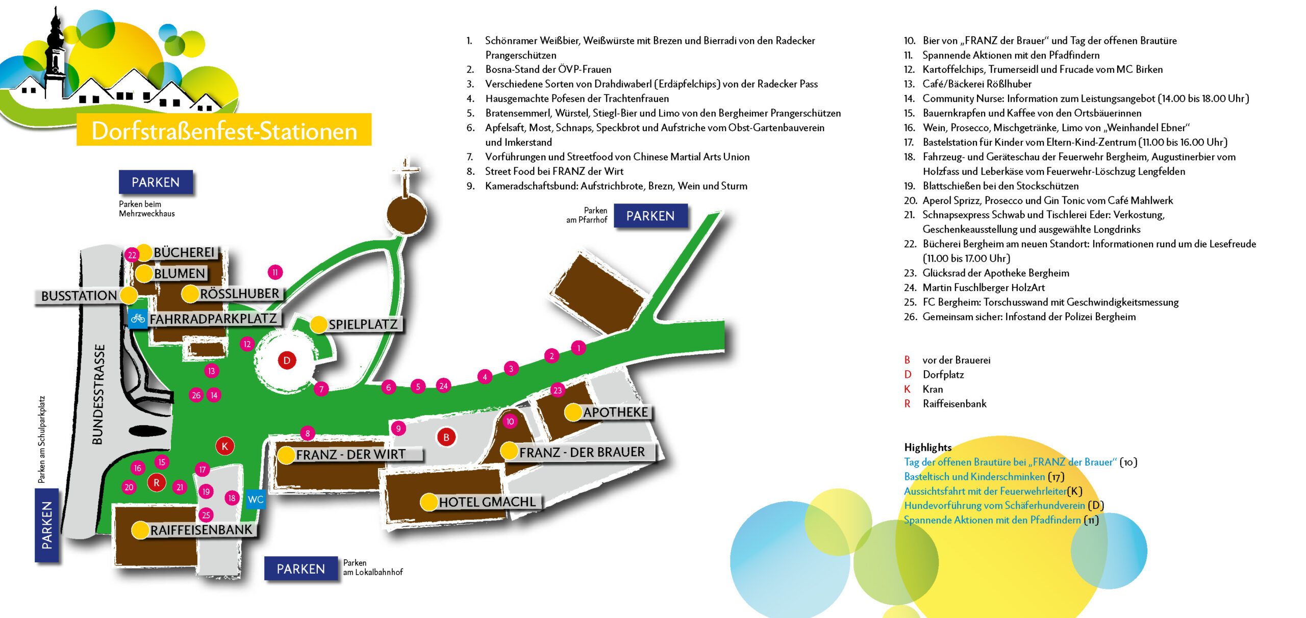 Dorfstraßenfest-Stationen